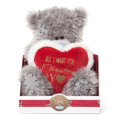9" All I Want For Christmas Heart Me To You Bear